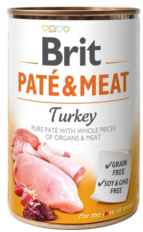 Brit Pate & Meat à La Dinde 400g X10 1 Brit Pate & Meat à La Dinde 400g X10