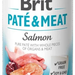 Brit Pate & Meat Avec Du Saumon 400g X12 5 Brit Pate & Meat Avec Du Saumon 400g X12 -Promos Paw Mignon Boutique fre pl Brit Pate Meat avec du saumon 400g 9775 1