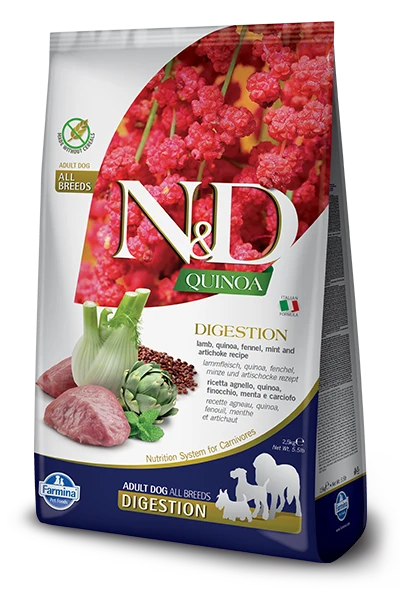 Farmina N&D Quinoa Canine Digestion Lamb 2,5kg 1 Farmina N&D Quinoa Canine Digestion Lamb 2,5kg