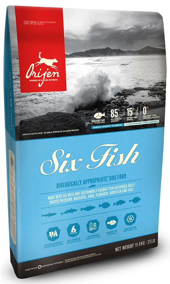 ORIJEN Six Fish Dog 11,4kg + Surprise Gratuite Pour Chien 1 ORIJEN Six Fish Dog 11,4kg + Surprise Gratuite Pour Chien