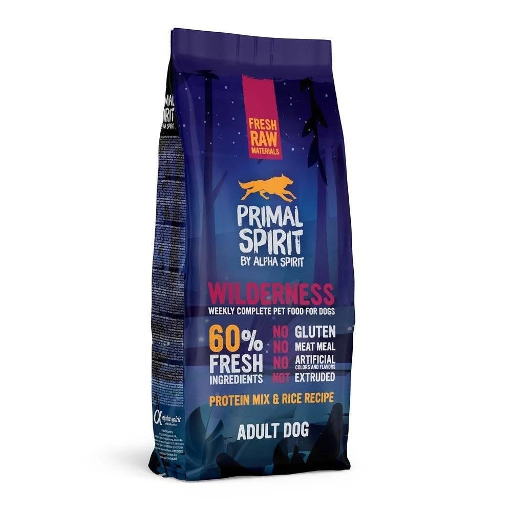 PRIMAL SPIRIT 60% Wilderness 12kg +Barre D'aliments Pour Chiens Premium Hektor à La Volaille 900g Gratuit 1 PRIMAL SPIRIT 60% Wilderness 12kg +Barre D'aliments Pour Chiens Premium Hektor à La Volaille 900g Gratuit