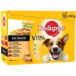 Pedigree Croquettes Pour Chiens Adultes Au Poulet, Au Bœuf, à La Dinde Et à L'agneau 12x100g